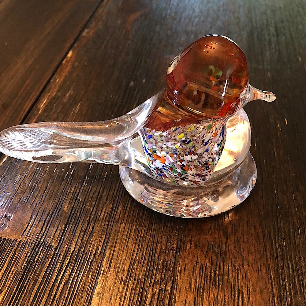 Icelandic Art Glass Bird by Gler/Bergvik Studios